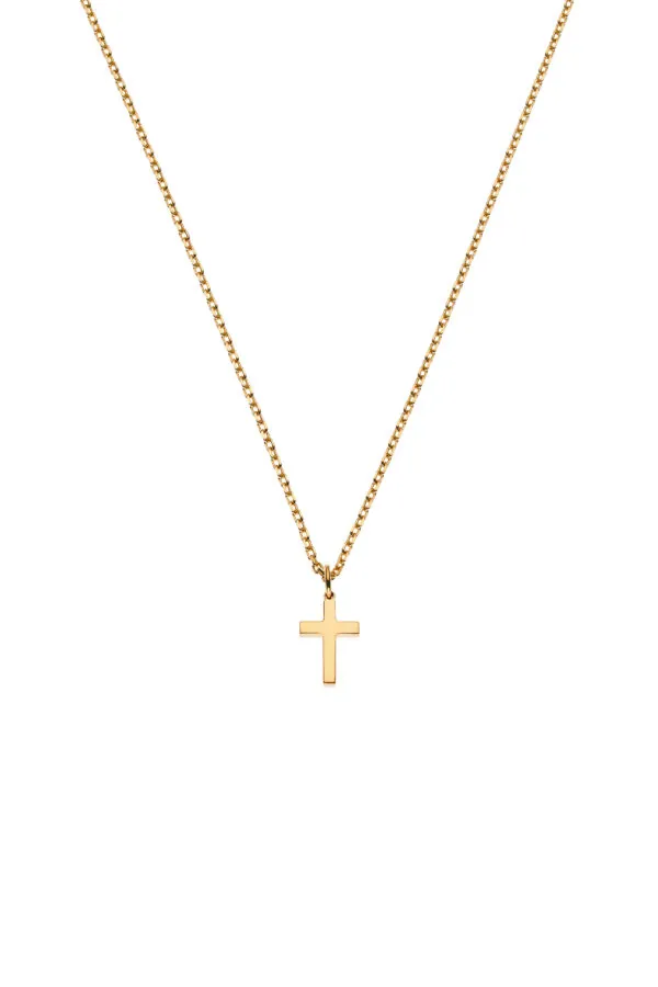 Exclusive Necklaces Mini Cross, yellow gold from Guzema
