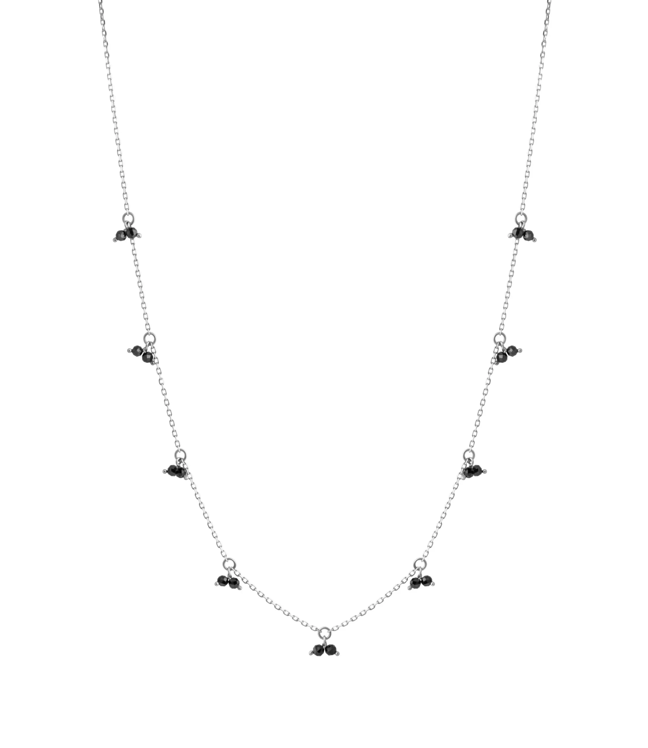 Necklaces Duo Gems Necklace, white gold with fast delivery from Guzema