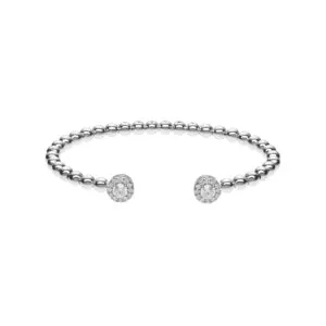 Halo Spiral Bracelet, white gold