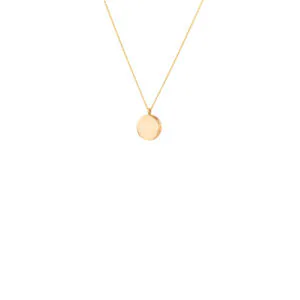 Round Locket Necklace, yellow gold