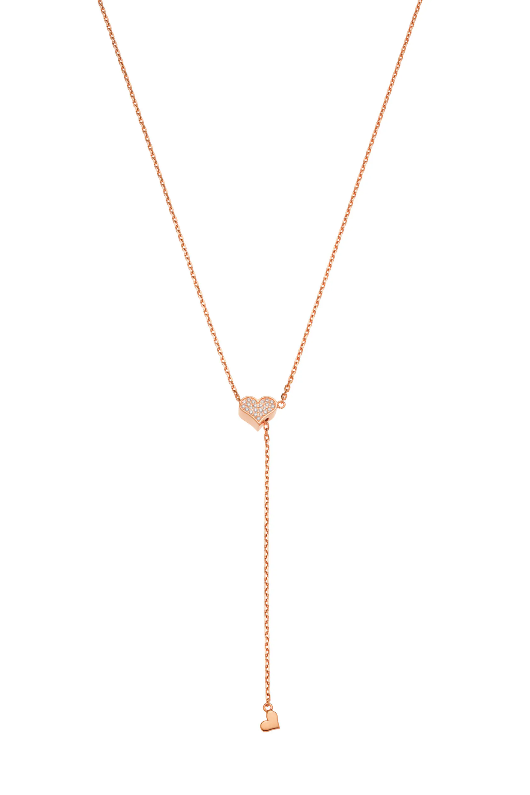 Necklaces Heart Transformer Necklace, diamonds, rose gold with fast delivery from Guzema