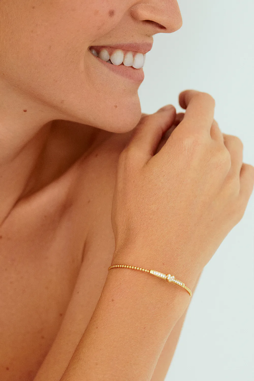 Bracelets Dynamic Heart Bracelet, yellow gold for everyday elegance