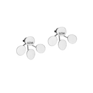 Tetra Flat Earrings, white gold