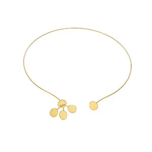 Petal Flat Choker, yellow gold