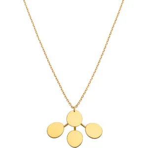 Petal Flat Necklace, yellow gold