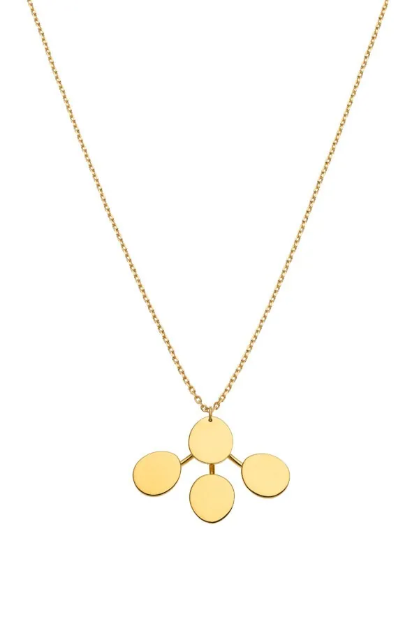 Custom Necklaces Petal Flat Necklace, yellow gold for a luxurious style