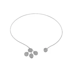Petal Flat Choker, diamonds, white gold