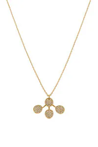 Exclusive Necklaces Petal Flat Necklace, diamonds, yellow gold from Guzema