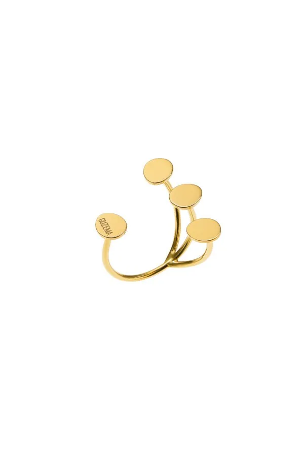 Rings Petal Flat Ring, yellow gold with luxury craftsmanship from Guzema