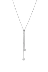 Custom Necklaces Flats Tie Necklace, diamonds, white gold for a luxurious style