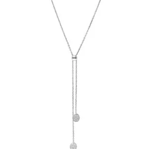 Flats Tie Necklace, diamonds, white gold