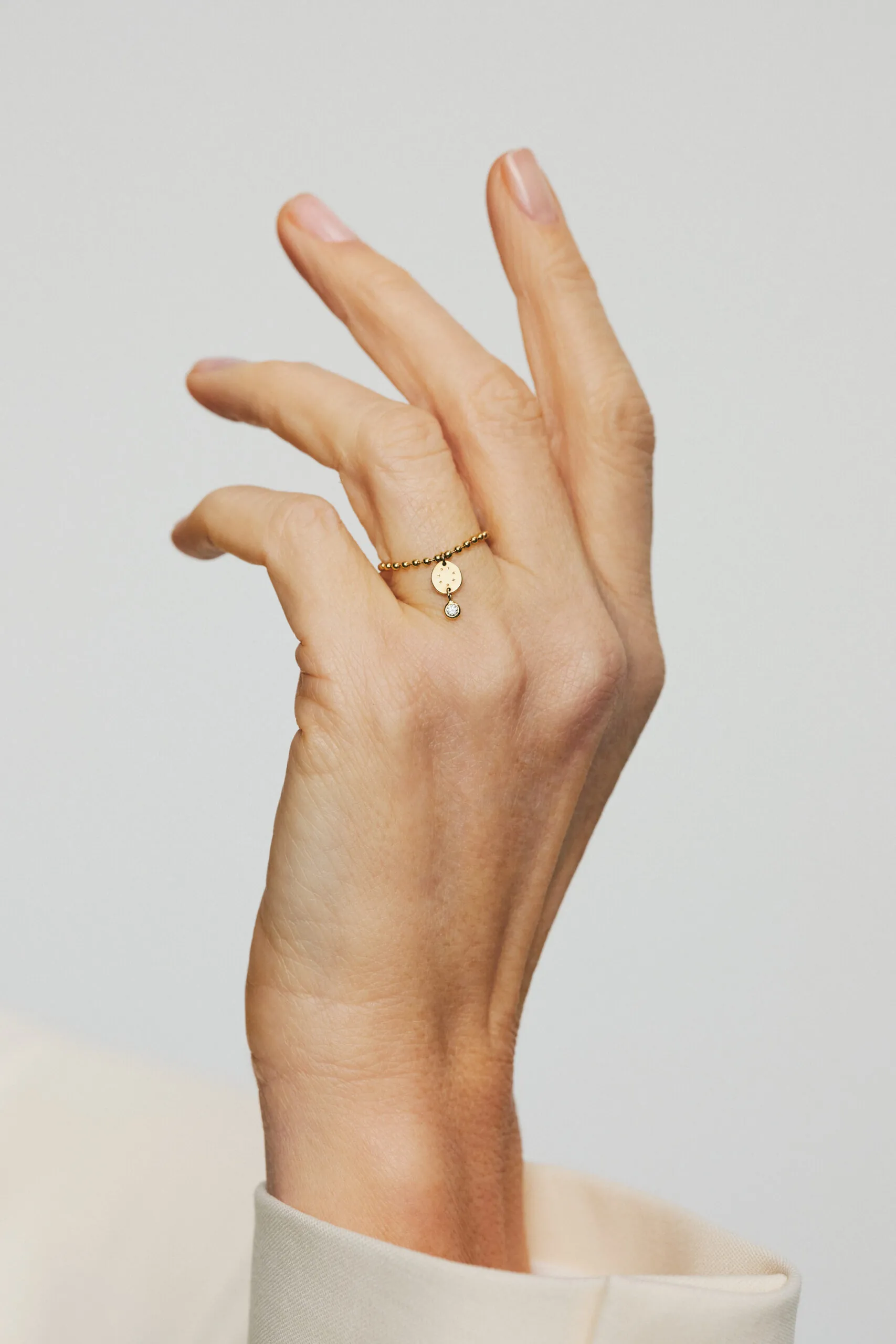 Rings Solo Diamond Eternal Flat Ring, yellow gold with luxury craftsmanship from Guzema