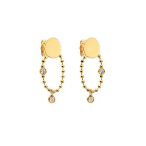 Eternal Earrings, diamonds, yellow gold