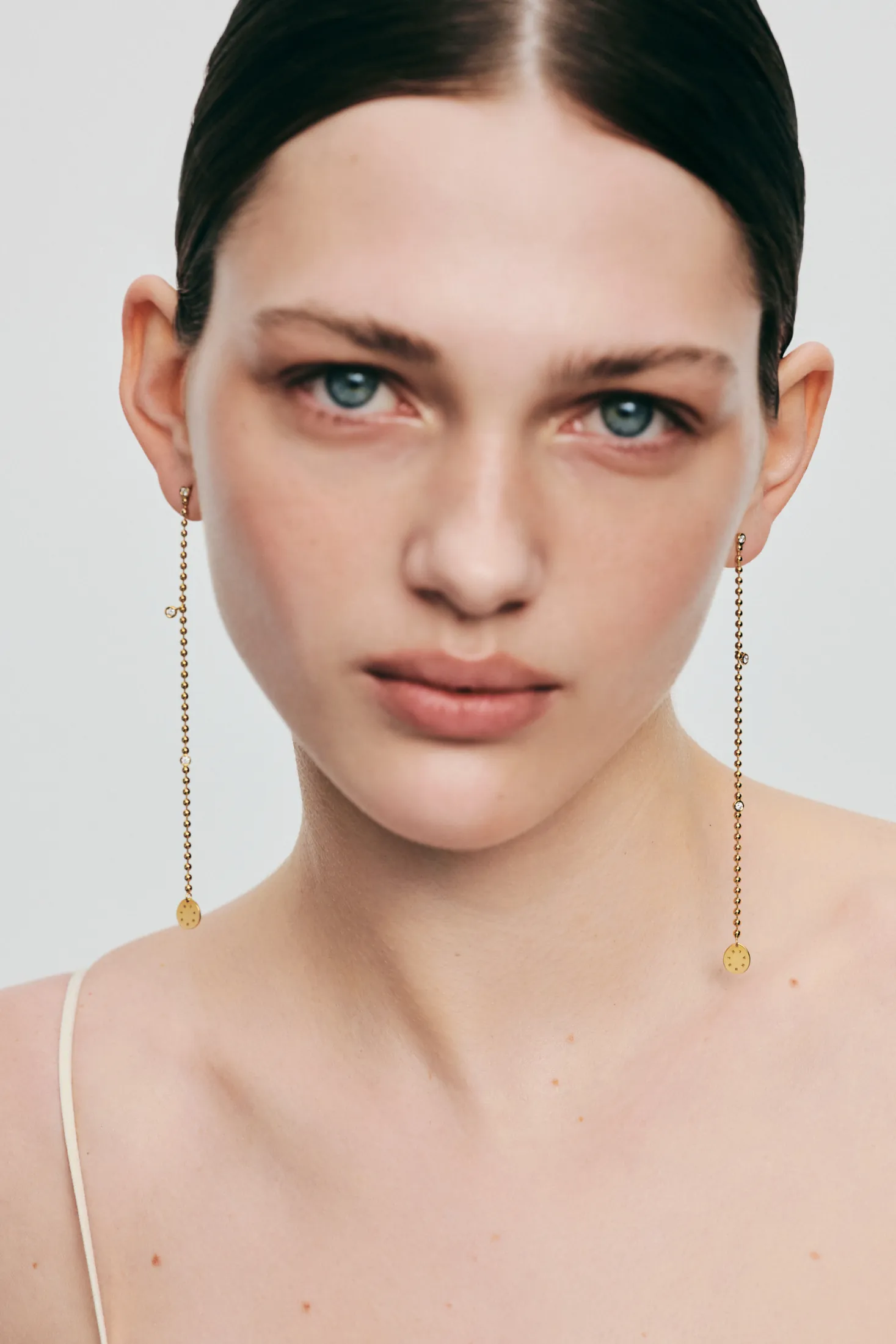 Earrings Lata Chain Eternal Earrings, diamonds, yellow gold for stylish and elegant looks