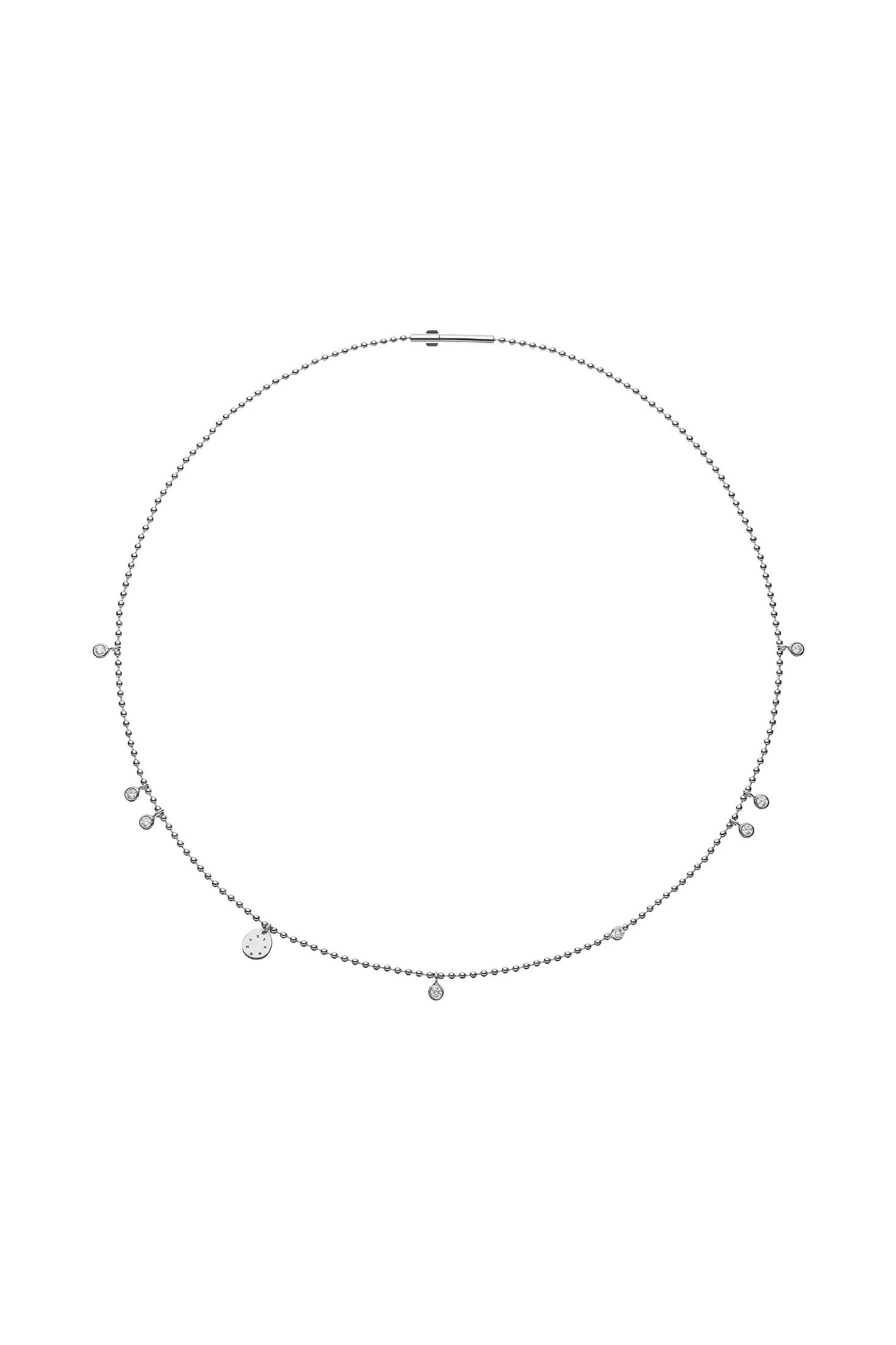 Necklaces Eternal Necklace, diamonds, white gold with fast delivery from Guzema