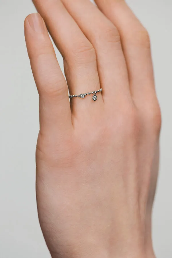 Rings Duo Diamonds Eternal Ring, white gold with luxury craftsmanship from Guzema