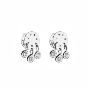 Trio Diamonds Eternal Earrings, white gold