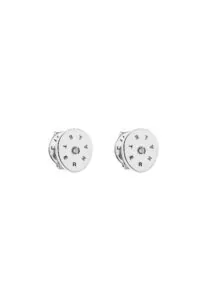 Earrings Flat Eternal Earrings, diamonds, white gold for stylish and elegant looks