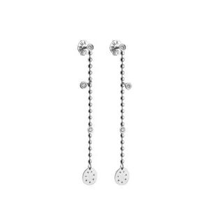 Solo Chain Eternal Earrings, diamonds, white gold