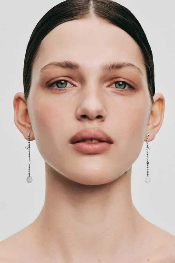 Earrings Solo Chain Eternal Earrings, diamonds, white gold for stylish and elegant looks