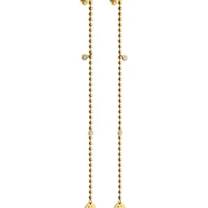 Lata Chain Eternal Earrings, diamonds, yellow gold