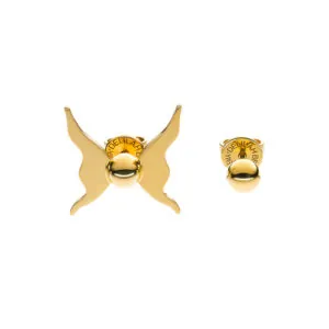 Butterfly Stud Earrings, yellow gold