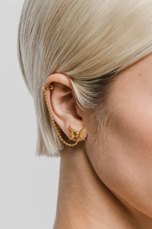 Cuffs Butterfly Cuff-Earring, yellow gold with unique design and fast shipping