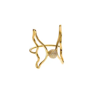 Butterfly Ring, diamonds, yellow gold
