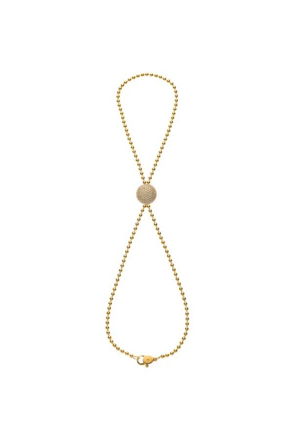 Bracelets Orb Chain Bracelet, diamonds, yellow gold for everyday elegance