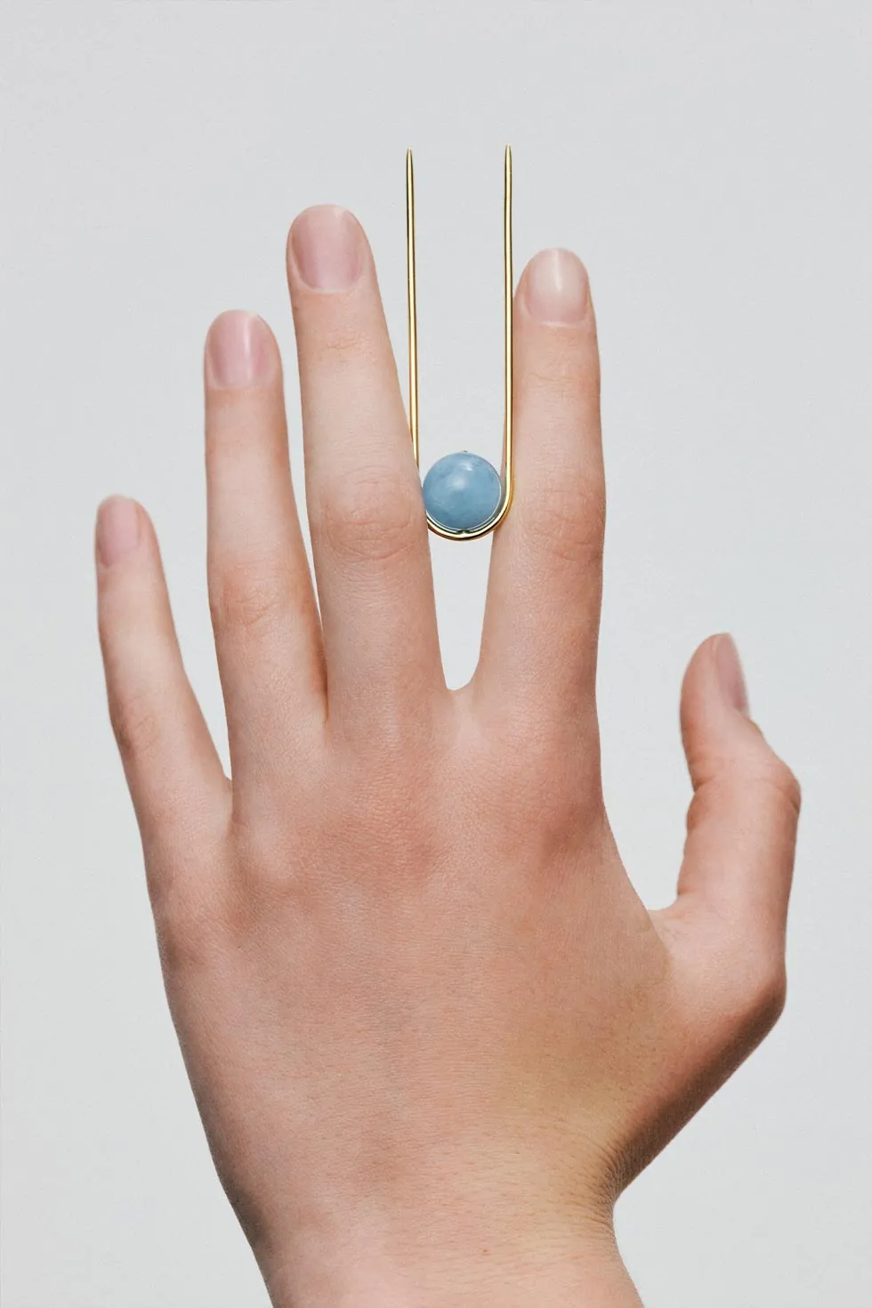 Gender-fluid Gift Card Celestial Blue Hairpin, yellow gold for versatile jewelry shopping