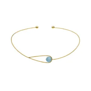 Celestial Blue Necklace, yellow gold