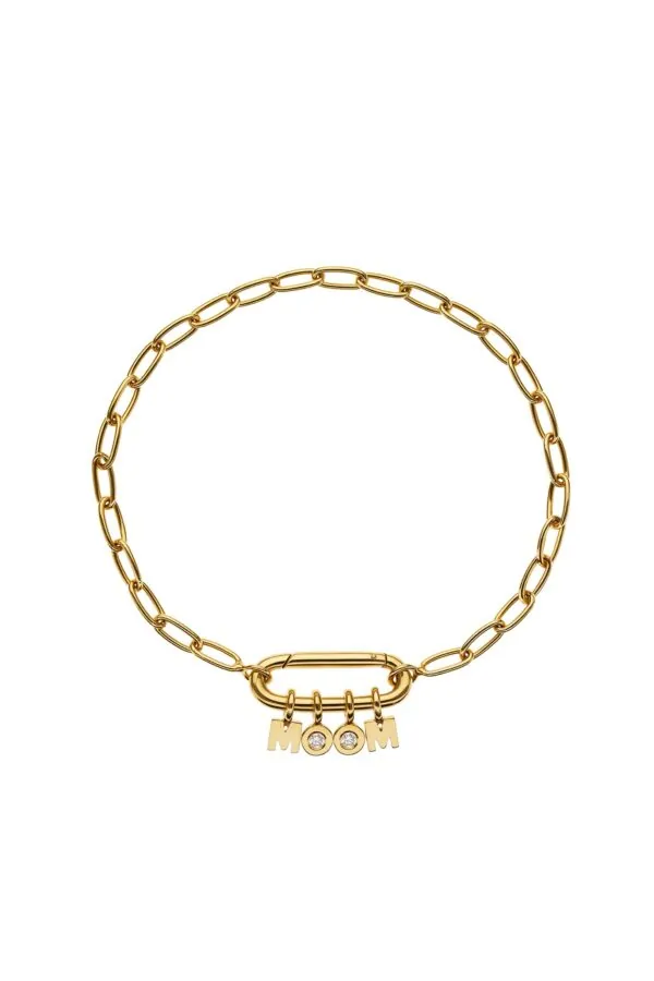 Bracelets MOM Bracelet, diamond, yellow gold for everyday elegance