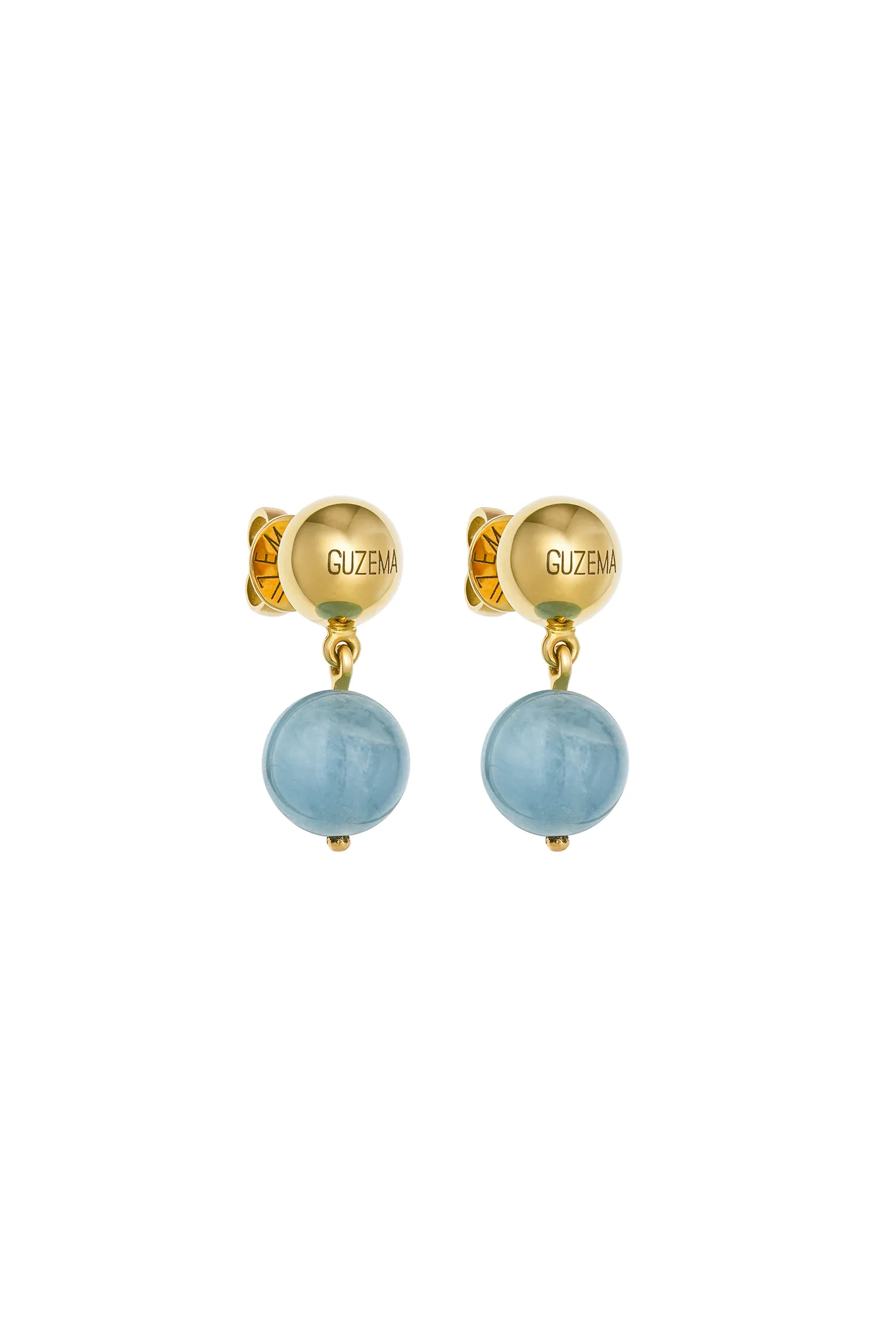 Earrings Celestial Blue Earrings, yellow gold for a unique and sophisticated look