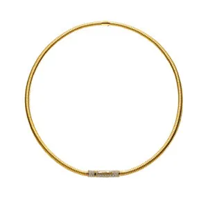 Snake Necklace, diamonds, yellow gold