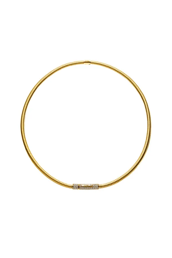 Exclusive Necklaces Snake Necklace, diamonds, yellow gold from Guzema