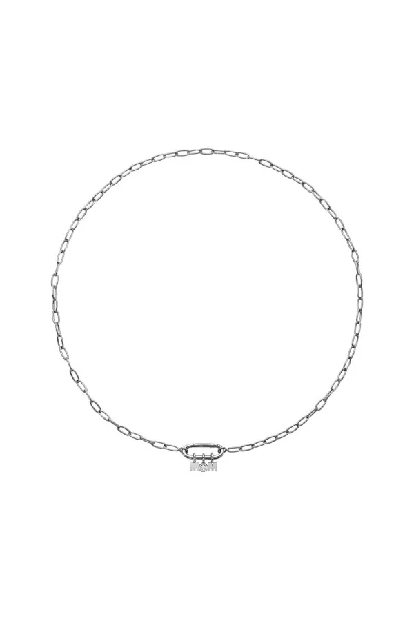 Custom Necklaces MOM Necklace, diamond, white gold for a luxurious style