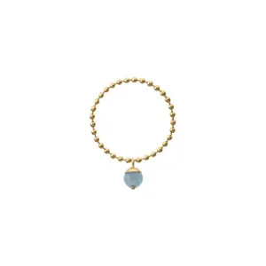 Celestial Blue Pendant Ring, yellow gold