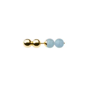 Celestial Blue Convertible Earring-Brooch, yellow gold