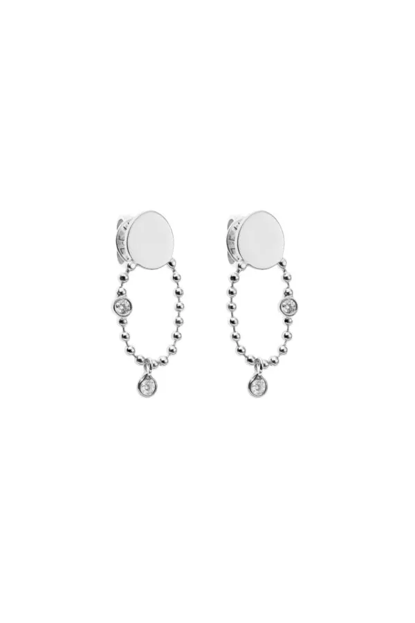 Earrings Eternal Earrings, diamonds, white gold with timeless design by Guzema