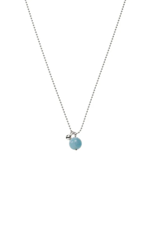 Exclusive Necklaces Celestial Blue Charm Necklace, white gold from Guzema