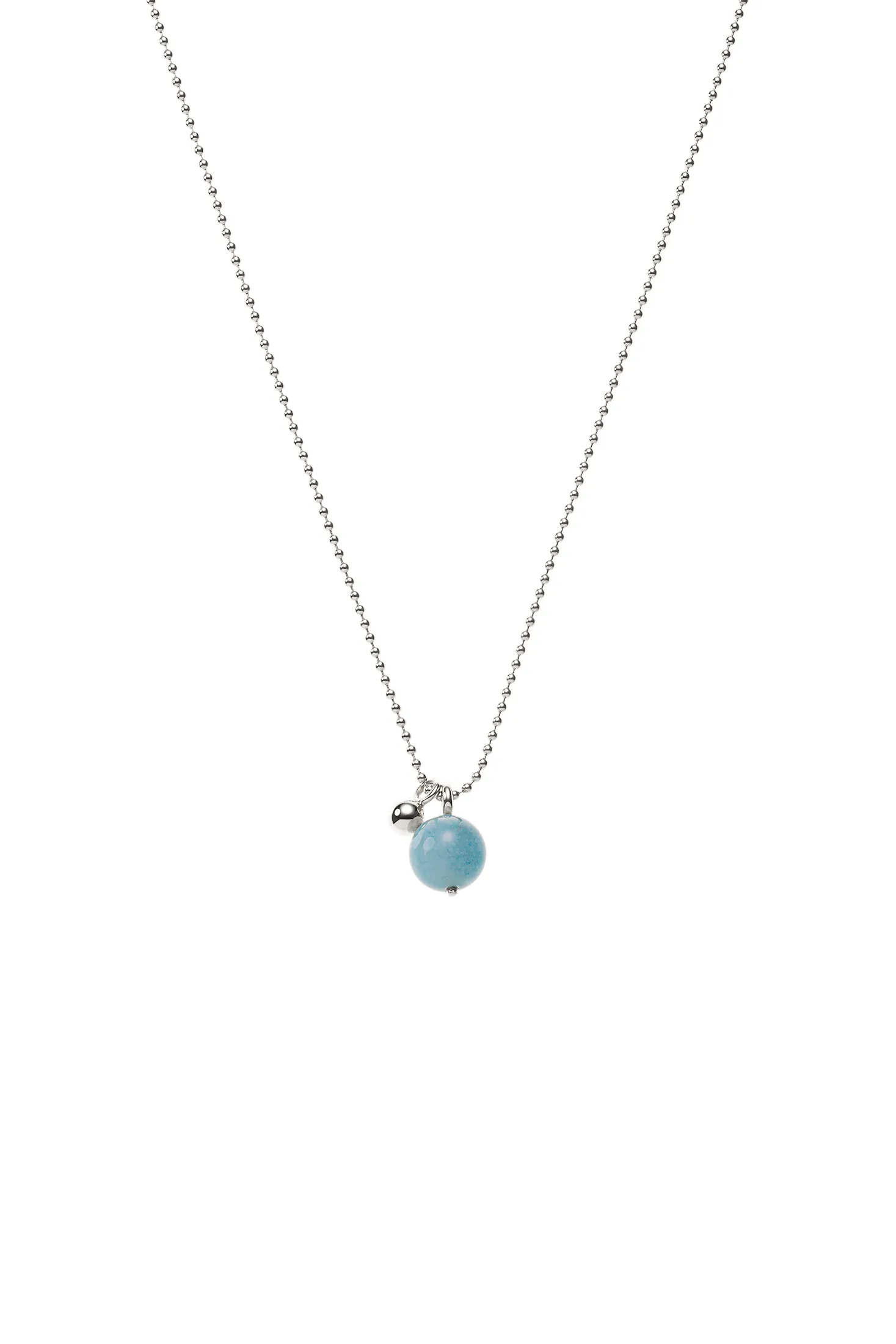 Exclusive Necklaces Celestial Blue Charm Necklace, white gold from Guzema