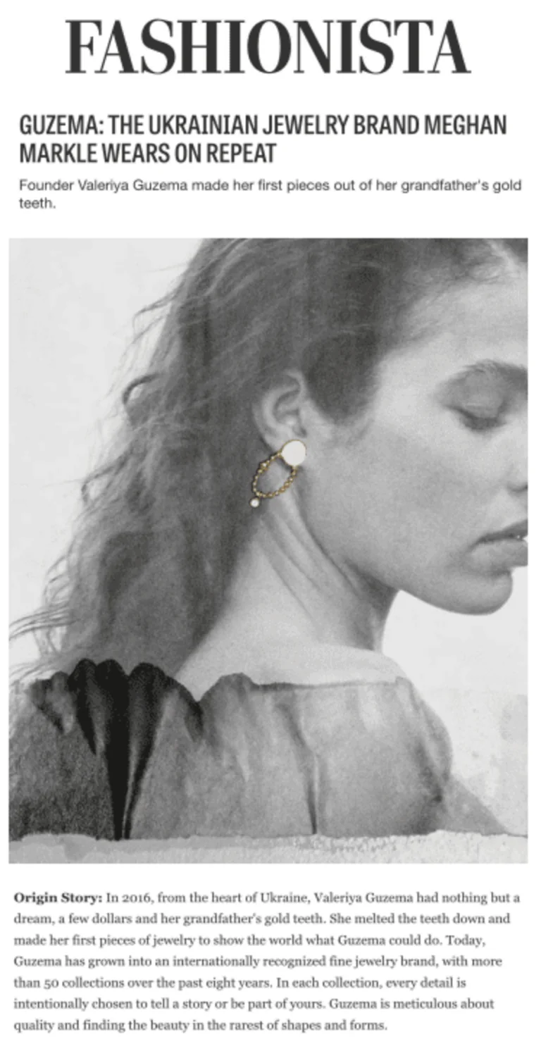 Guzema: The Ukrainian Jewelry Brand Meghan Markle Wears on Repeat