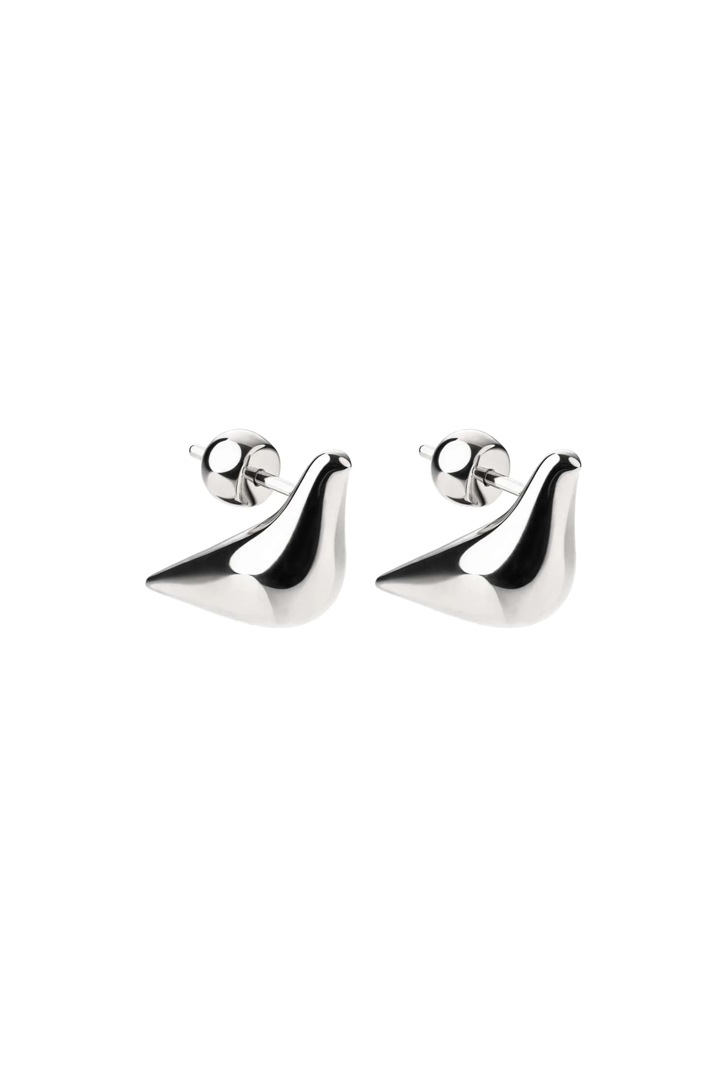 Earrings Bird Girl Stud Earrings, white gold with timeless design by Guzema