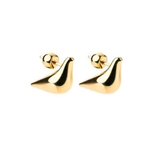 Bird Girl Stud Earrings, yellow gold