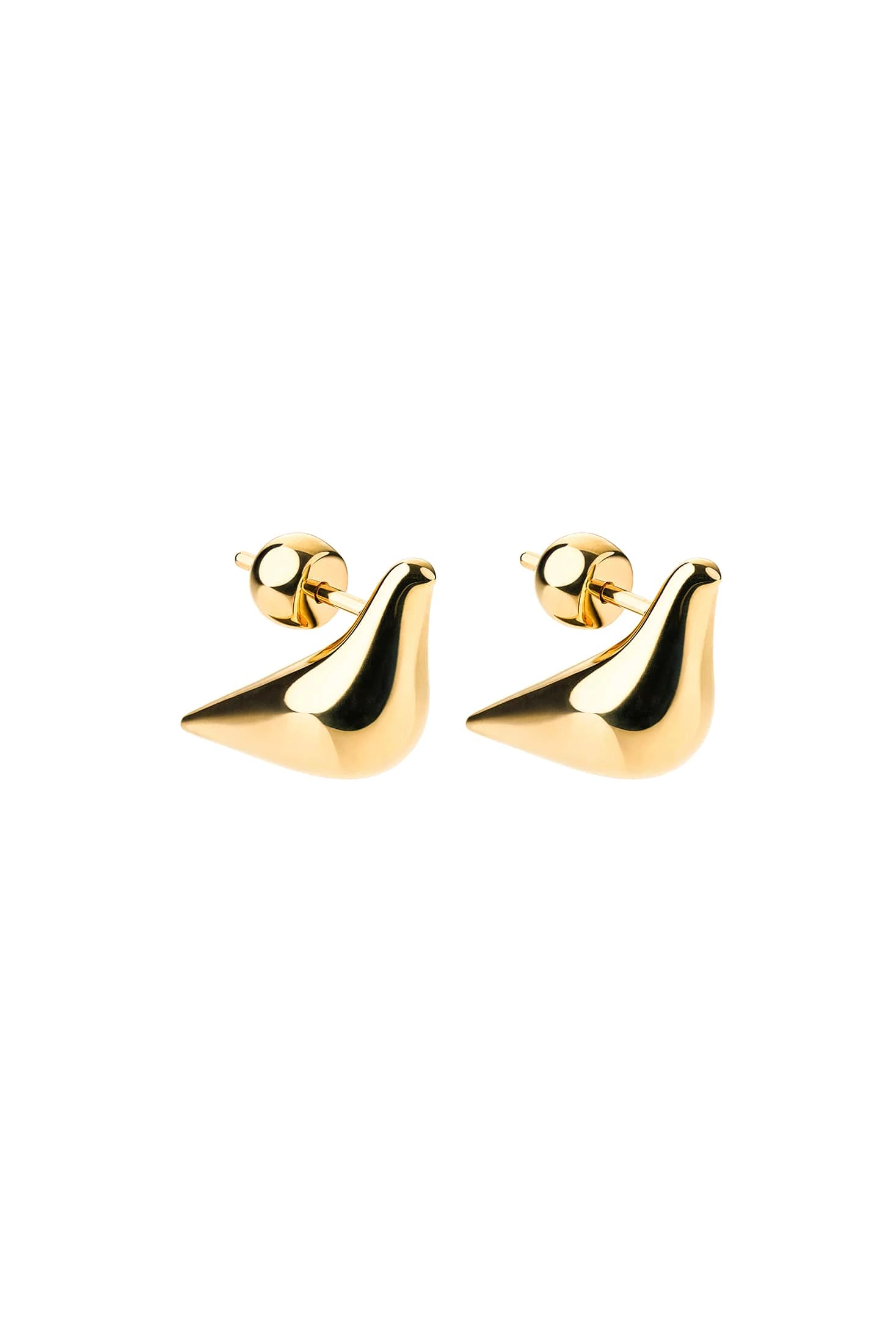 Earrings Bird Girl Stud Earrings, yellow gold for stylish and elegant looks