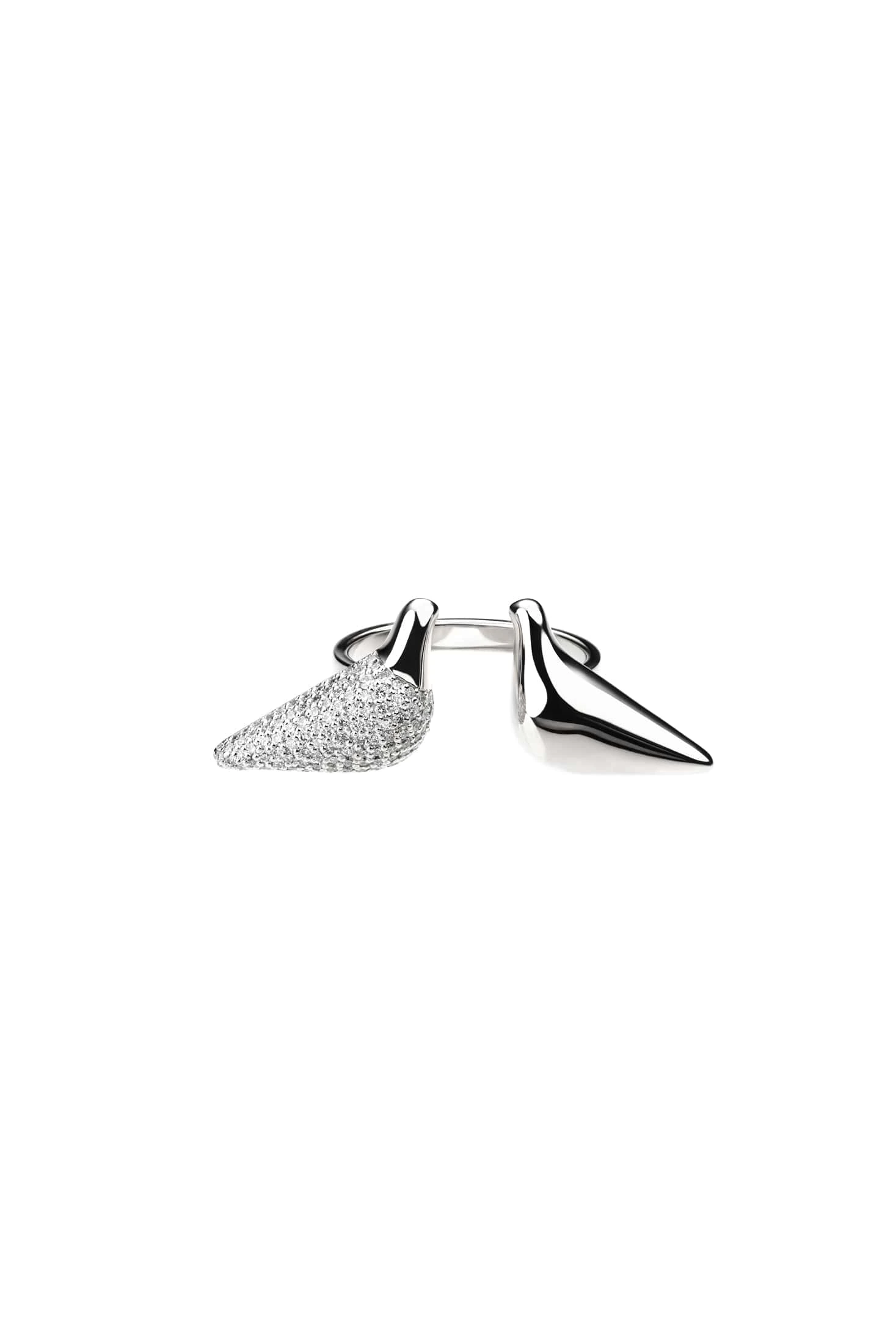 Rings Bird Girl Ring, diamonds, white gold with luxury craftsmanship from Guzema