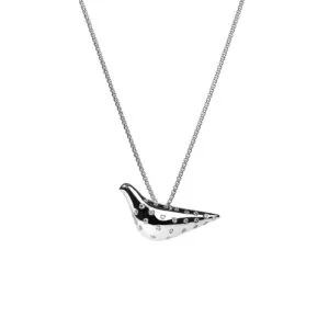 Bird Girl Pendant with Diamonds, white gold