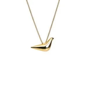 Bird Girl Pendant, yellow gold