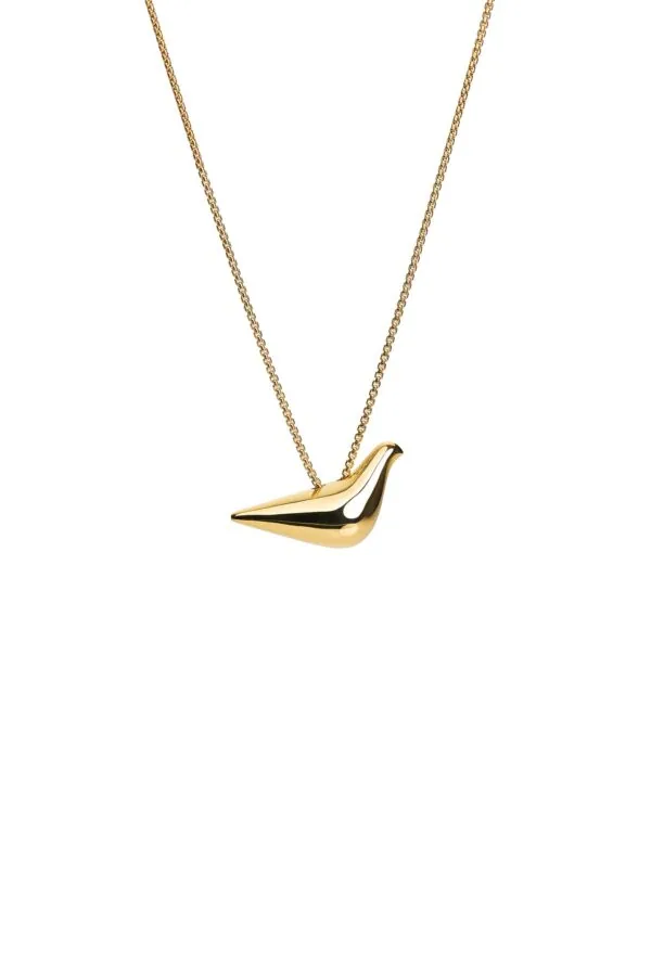 Necklaces Bird Girl Pendant, yellow gold with fast delivery from Guzema
