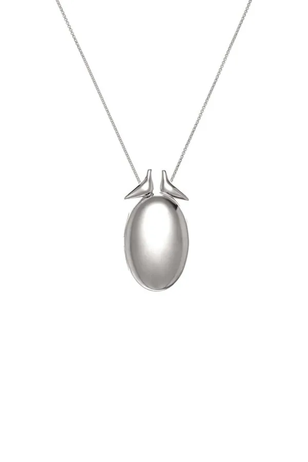 Custom Necklaces Magic Egg Locket Pendant, white gold for a luxurious style